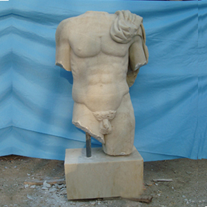 Marble torso sculpture